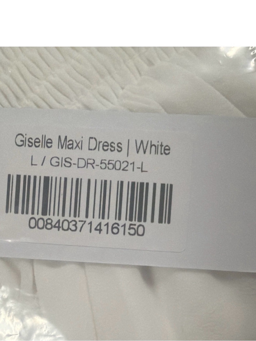 BalticBorn Giselle Long Sleeve Square Neck White Maxi Dress Sz L - Picture 10 of 10